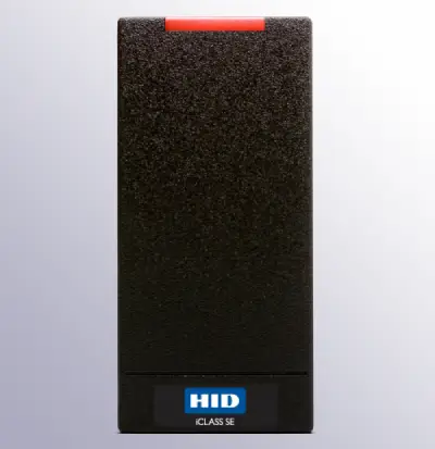 HID® iCLASS® SE™ R10 Mini-mullion contactless smartcard reader for door access control