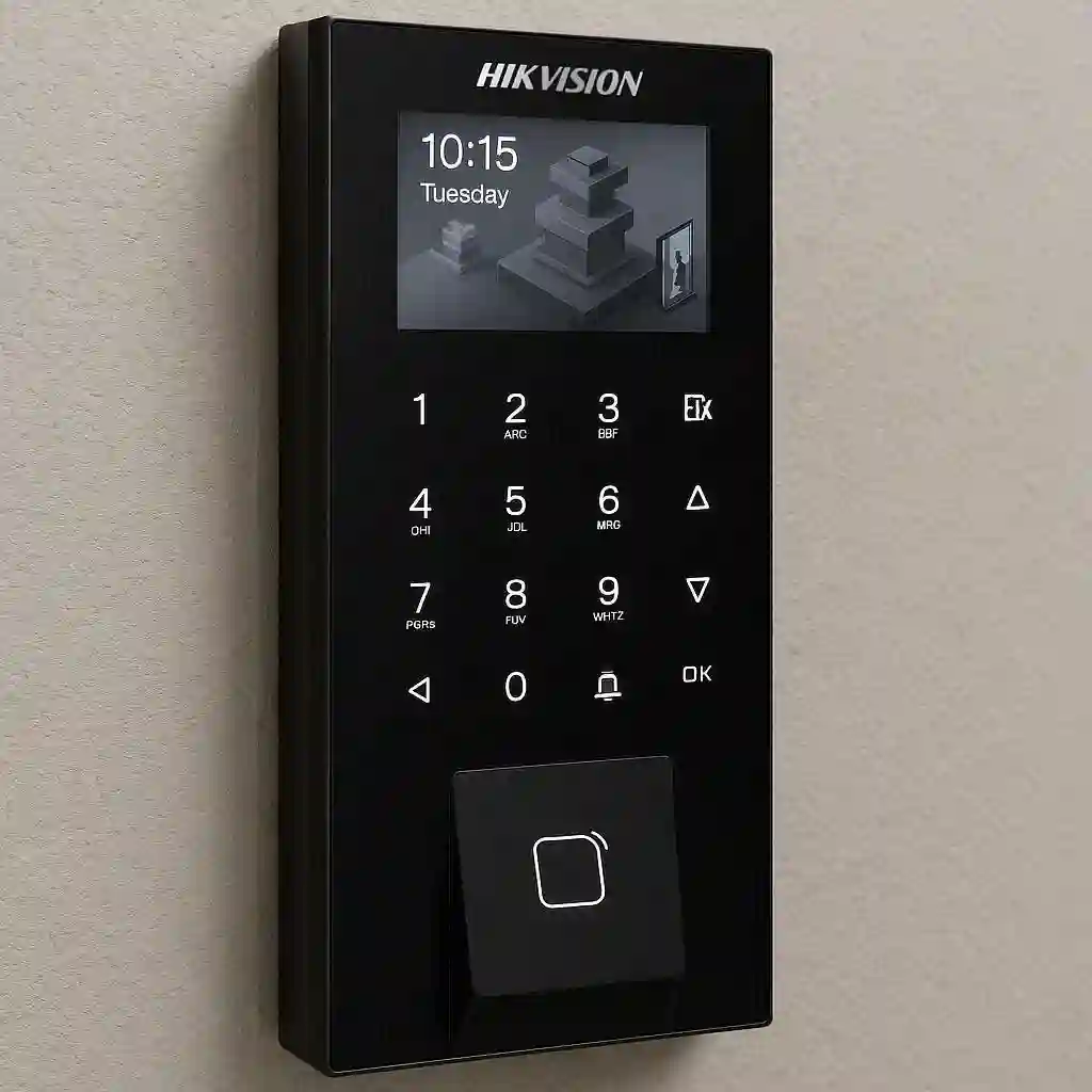 Hikvision DS-K1T807MBFWX-E1 Value Fingerprint Time Attendance Terminal – 5000 Users, M1 Card, Wi-Fi, PoE & 150,000 Records