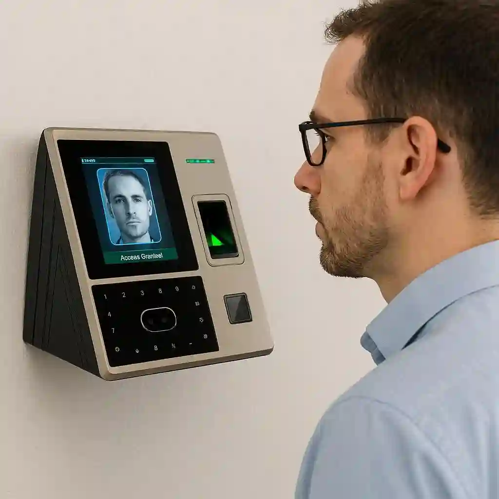 iFace 990 Plus biometric access control and attendance system with WiFi connectivity and ADMS cloud support for real-time data management
