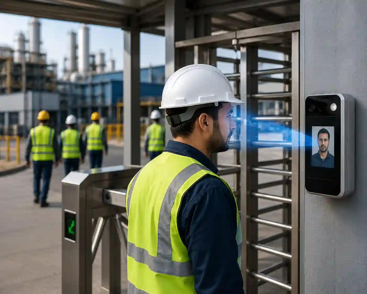 Facial recognition attendance and access control system for industrial workforce management