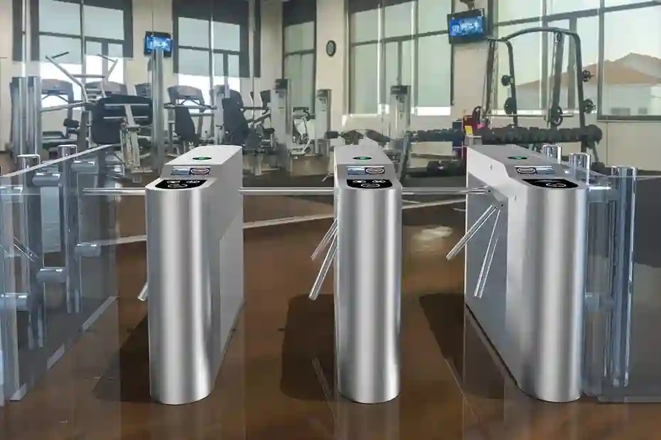 Tripod turnstile gate integrated with access control system for secure entry management in Dubai, GCC and Africa